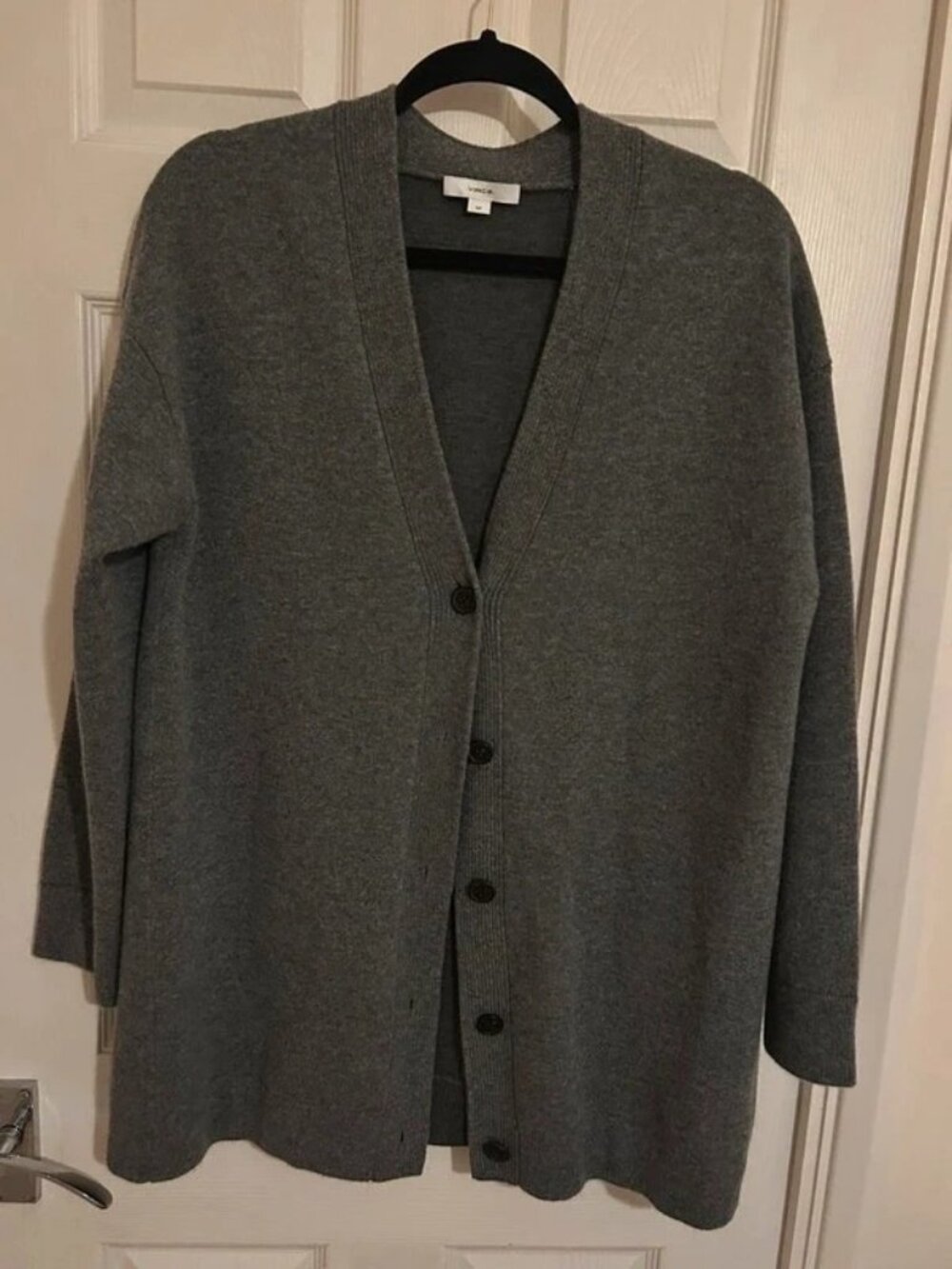 Vince Grey Knit Cardigan, S